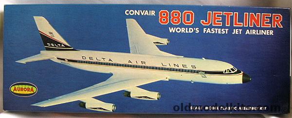 Aurora 1/103 Convair 880 Jetliner Delta, 383-249 plastic model kit